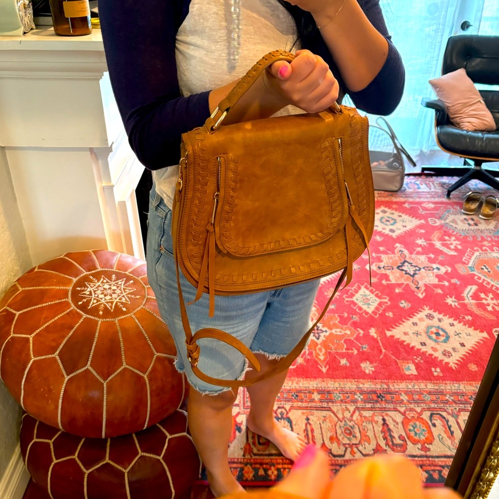 Urban expressions faux leather cowboy crossbody bag purse